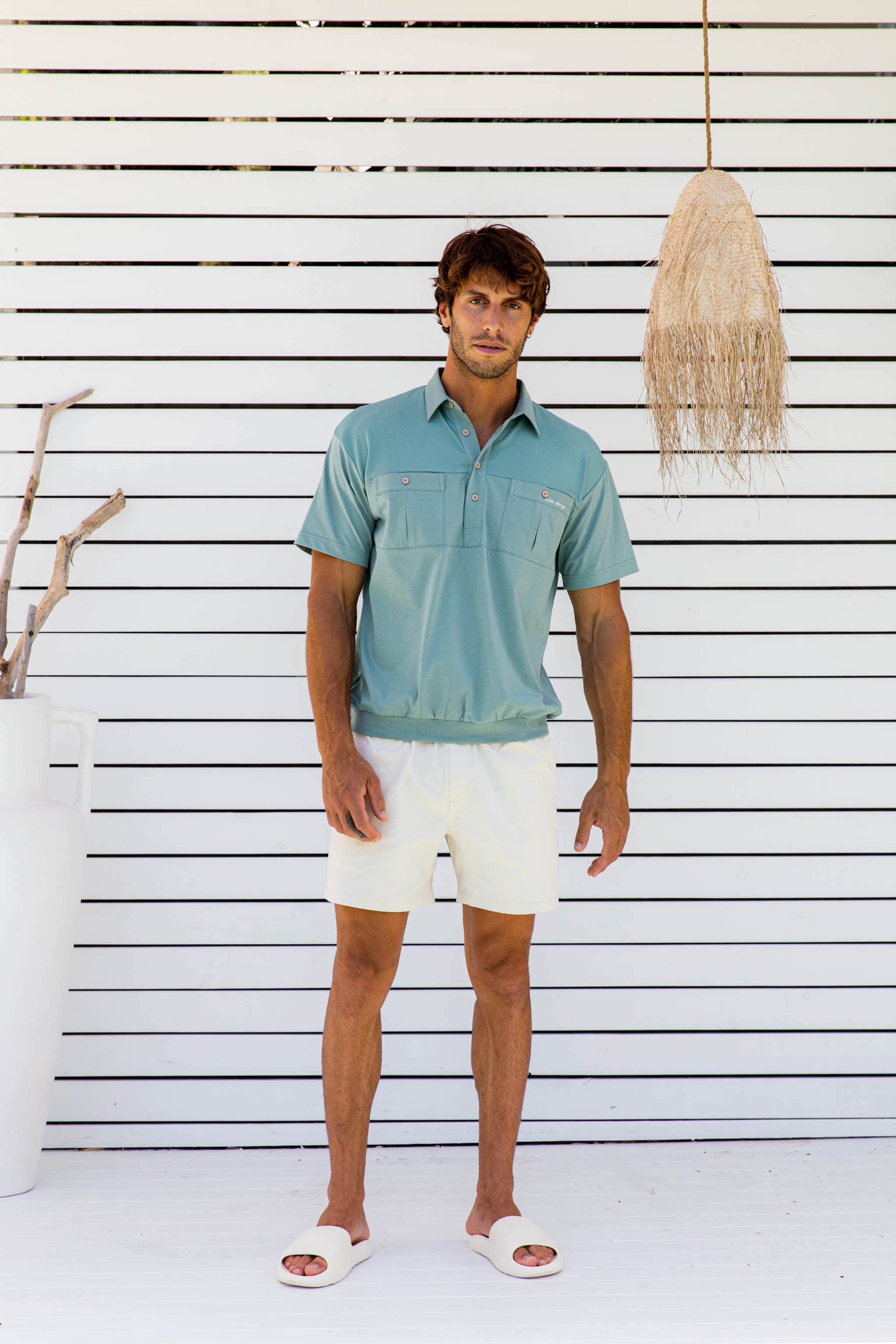 Turquoise Pullover Polo